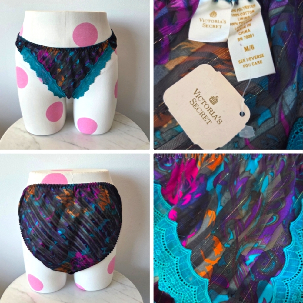 Victoria's Secret Vintage Gold Label Bikini Panty High Cut Leg NWT Intimates Y2K
